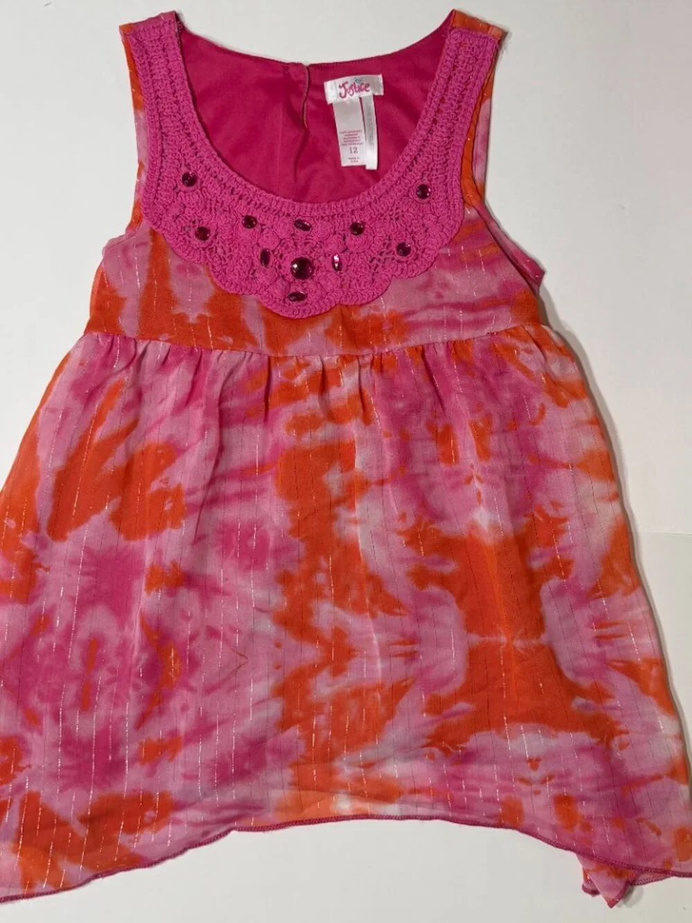 Lot of Justice Tanks/Dress Girls Size 12 Summer